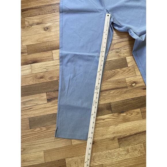 Eileen Fisher Smoke Organic Cotton Stretch Twill Slim Ankle Pant Side Zip Medium - Picture 7 of 9